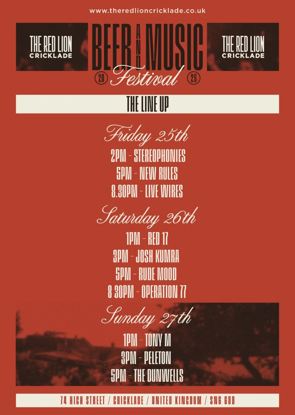 The Red Lion Inn Beer and Music Festival 2025